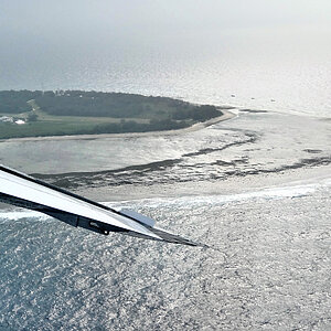 Anflug auf Lady Elliot Island in Australien. Foto: Rüdiger Berger