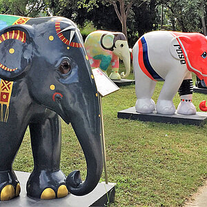 reise trends Thailand Elephant Parade Beispiel kreativer Arbeit Foto: Rüdiger Berger