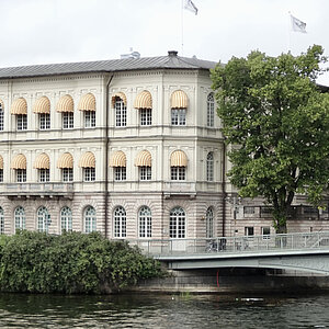 reise trends Schweden Stockholm Altes Gebäude am Altstadtrand Foto: Rüdiger Berger