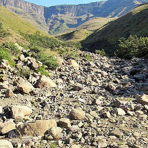 Blick in die Drakensberge von Lesotho aus. Foto: Rüdiger Berger