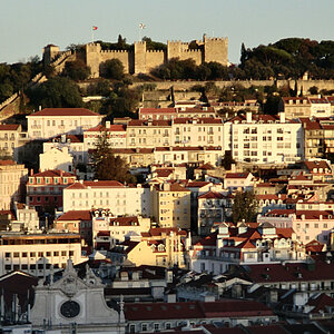 reise trends Portugal Lissabon Abendstimmung Burg Sao Jorge Foto: Rüdiger Berger