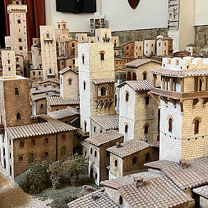 reise trends Italien Toskana San Gimignano Modell der historischen Stadt Foto: Rüdiger Berger