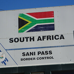 Landesgrenze zwischen Südafrika und Lesotho. Foto: Rüdiger Berger